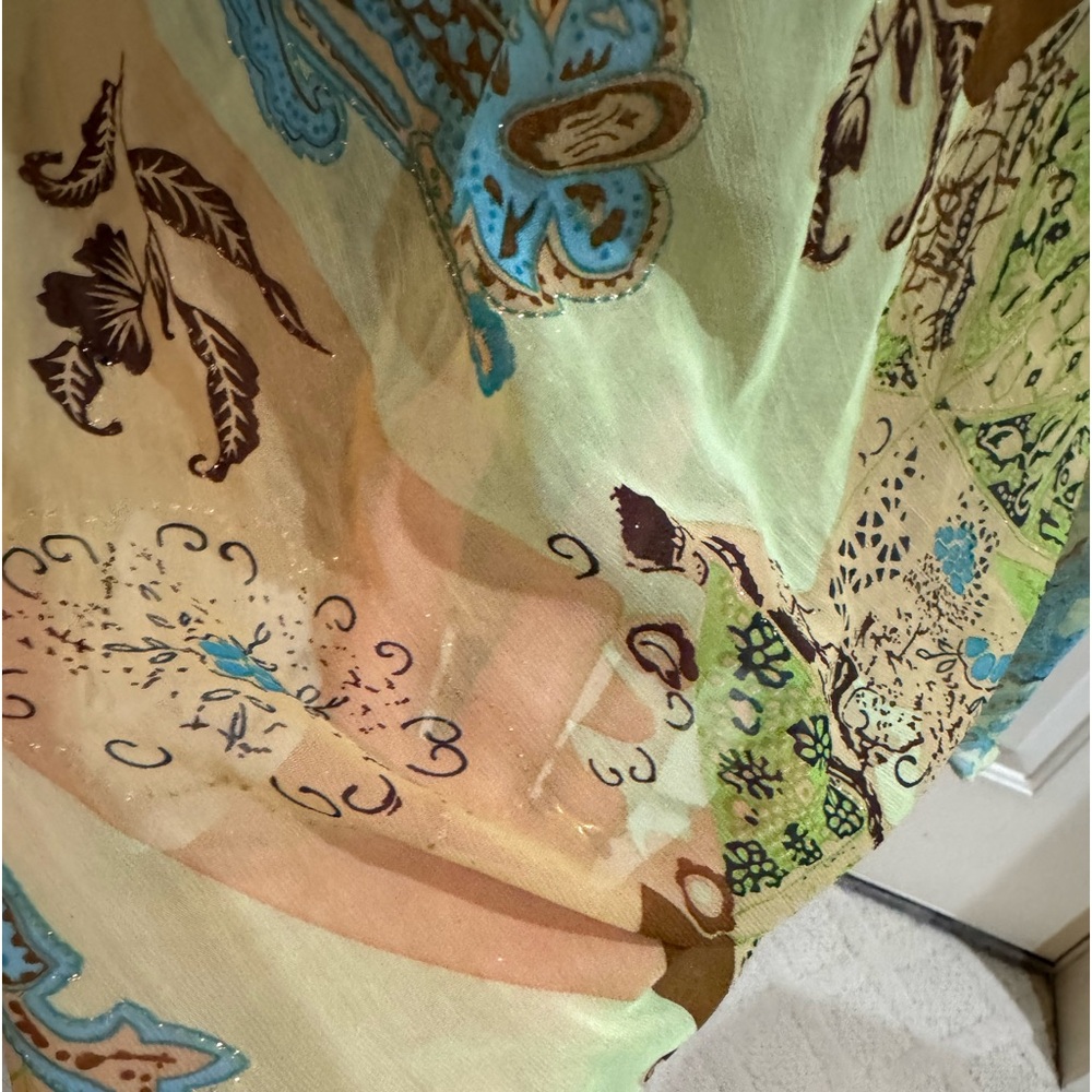 Song Rain stunning sheer top bedazzled size L - Picture 10 of 13